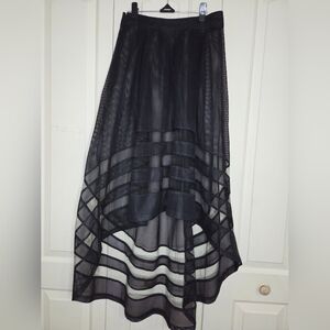 Entry Black Sheer Maxi Skirt